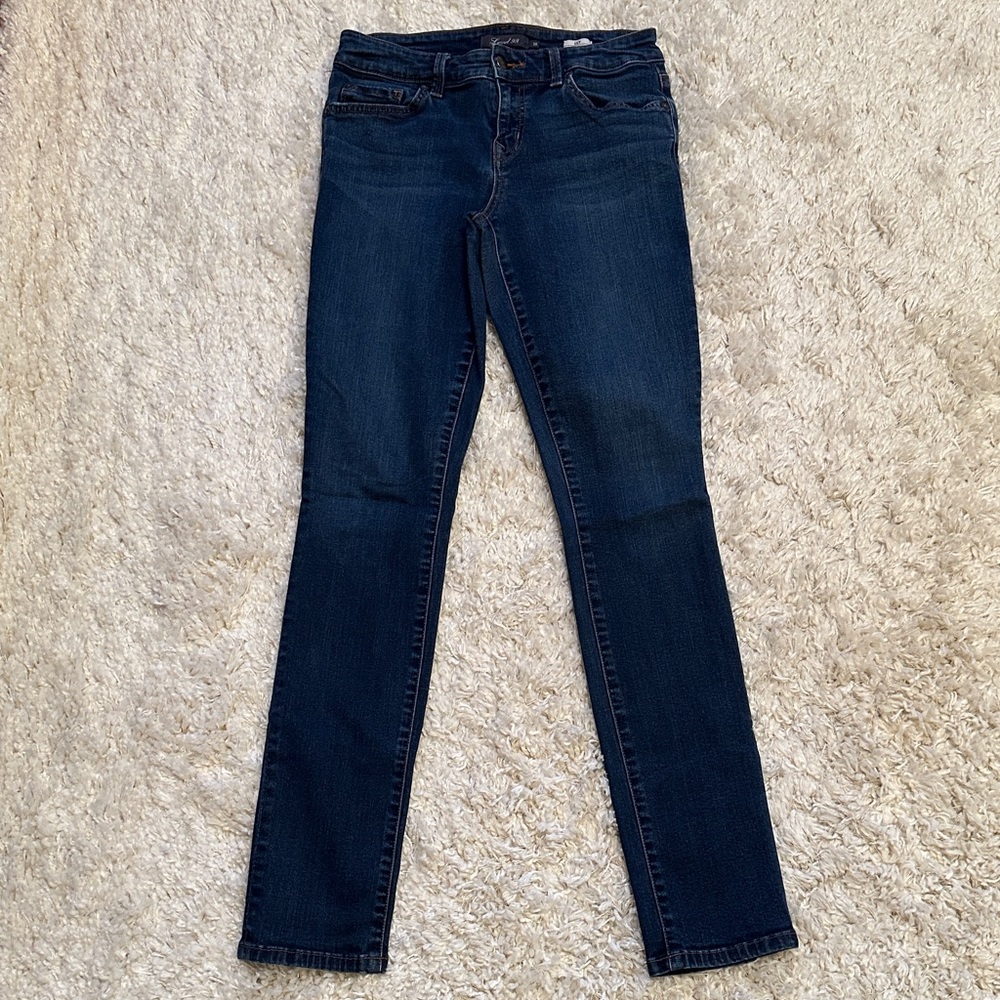 Level 99 Dark Blue Skinny Jeans